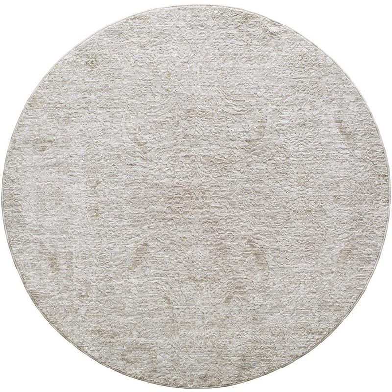 Livabliss Masterpiece Gray Traditional 7 ft. Round ft. Indoor Area Rug MPC2317-67RD