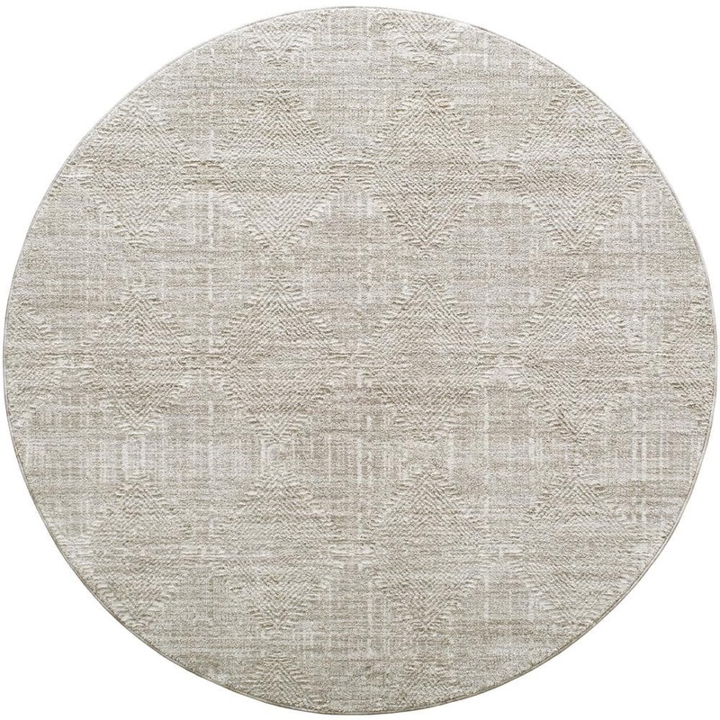 Livabliss Masterpiece Gray Traditional 8 ft. Round ft. Indoor Area Rug MPC2313-710RD