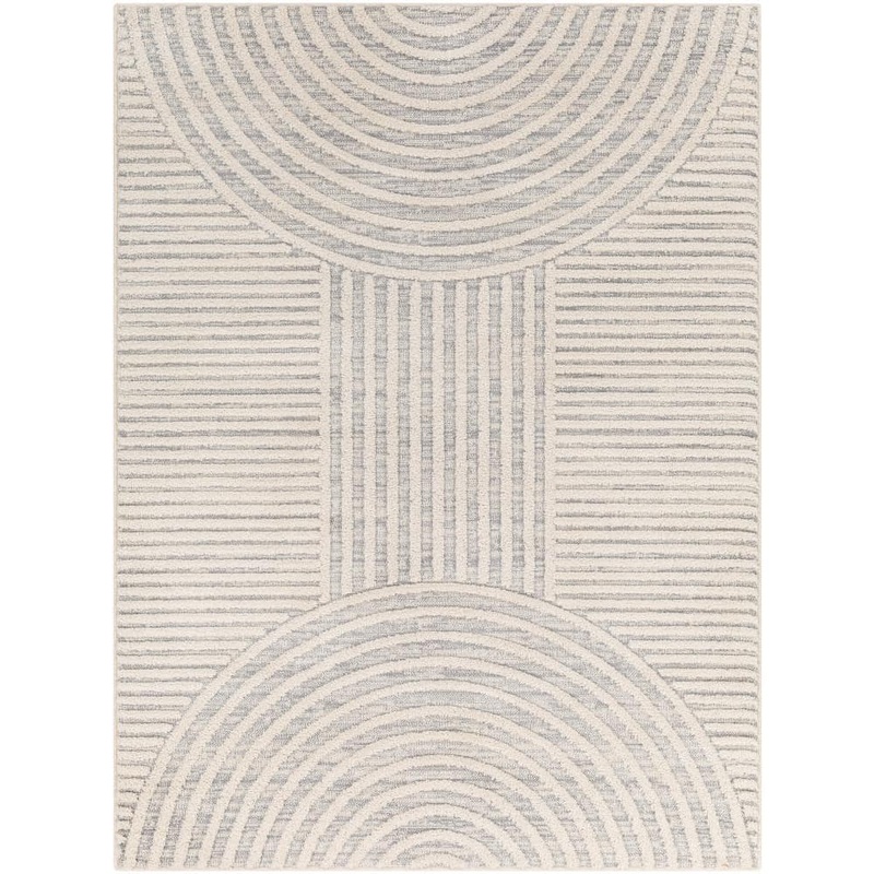 Livabliss Nora Cream/Medium Gray 7 ft. x 9 ft. Geometric Indoor Area Rug NOA2310-679