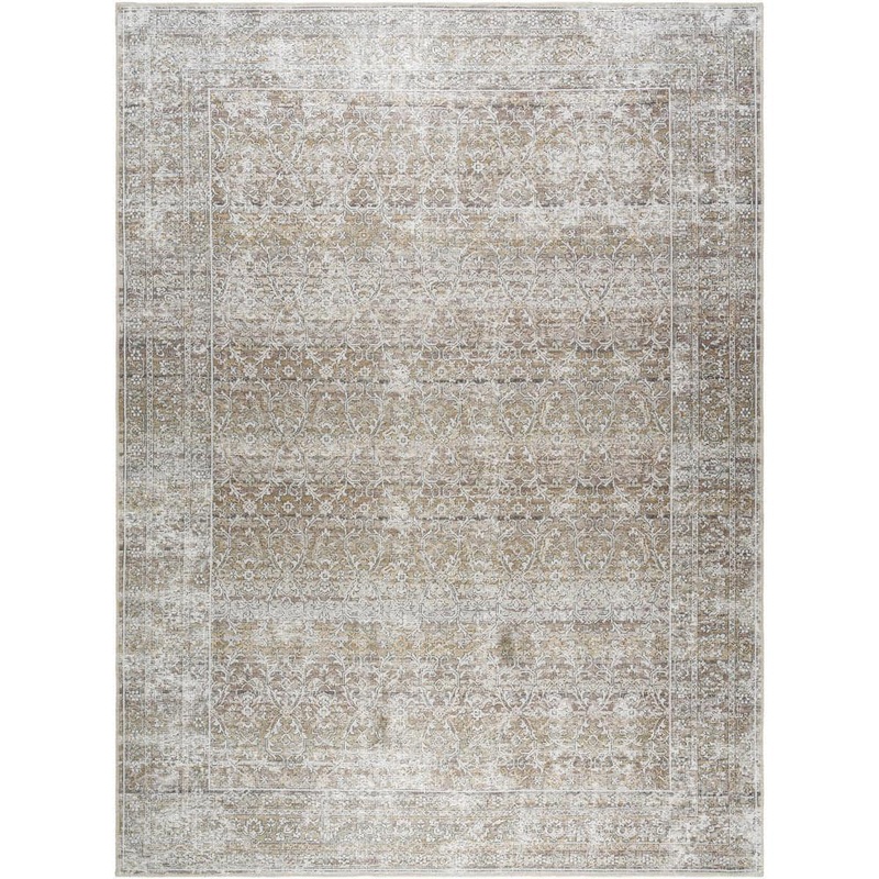 Livabliss Our PNW Home Rainier Taupe Traditional 5 ft. x 7 ft. Indoor Machine-Washable Area Rug PNWRN2303-5373