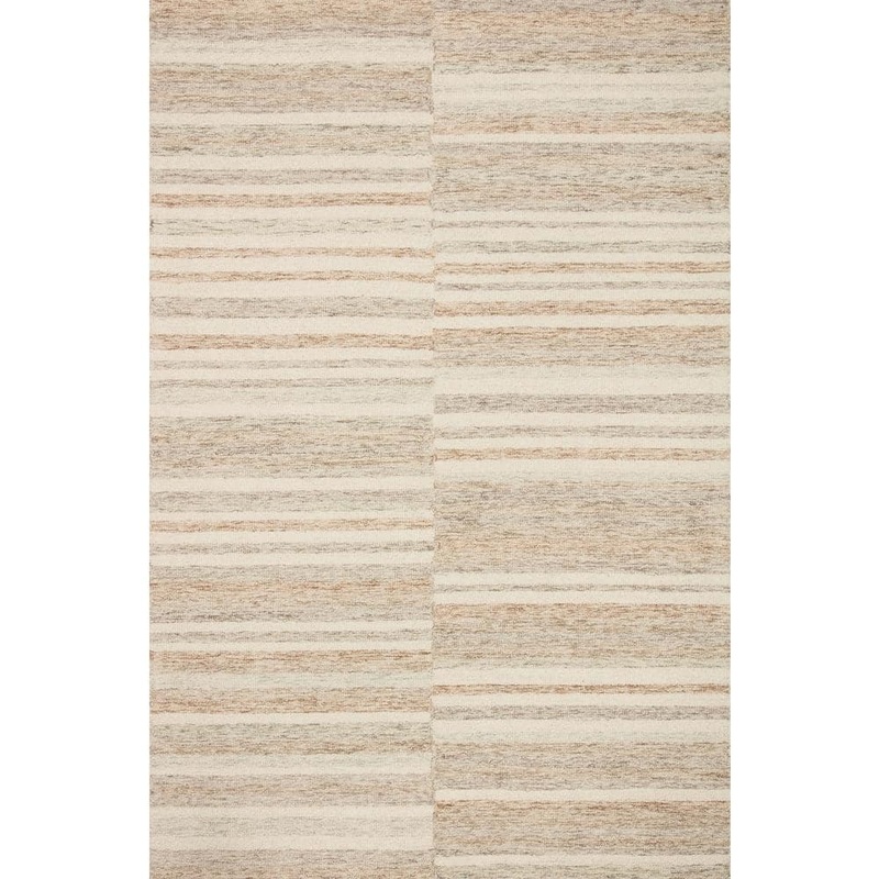 Loloi Chris Loves Julia Chris Ivory/Clay 2 ft. 3 in. x 3 ft. 9 in. Modern Hand Tufted Wool Area Rug CHRICHR-03IVCG2339