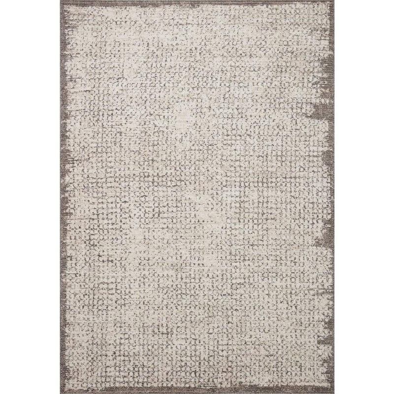 Loloi Darby Ivory/Stone 6 ft. 7 in. x 9 ft. 3 in. Transitional Modern Area Rug DARBDAR-04IVSN6793