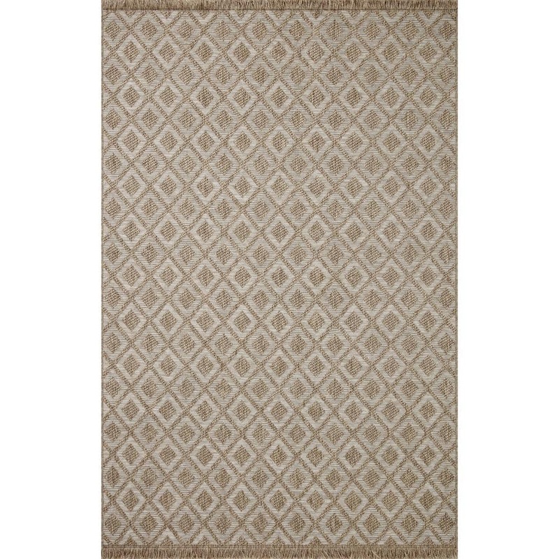 Loloi Dawn 3 ft. 9 in. x 5 ft. 9 in. Natural Diamond Indoor/Outdoor Area Rug DAWNDAW-07NA003959