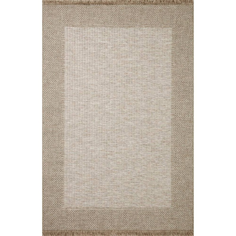 Loloi Dawn Natural Border 2 ft.-3 in. x 10 ft. Indoor/Outdoor Runner Rug DAWNDAW-06NA0023A0