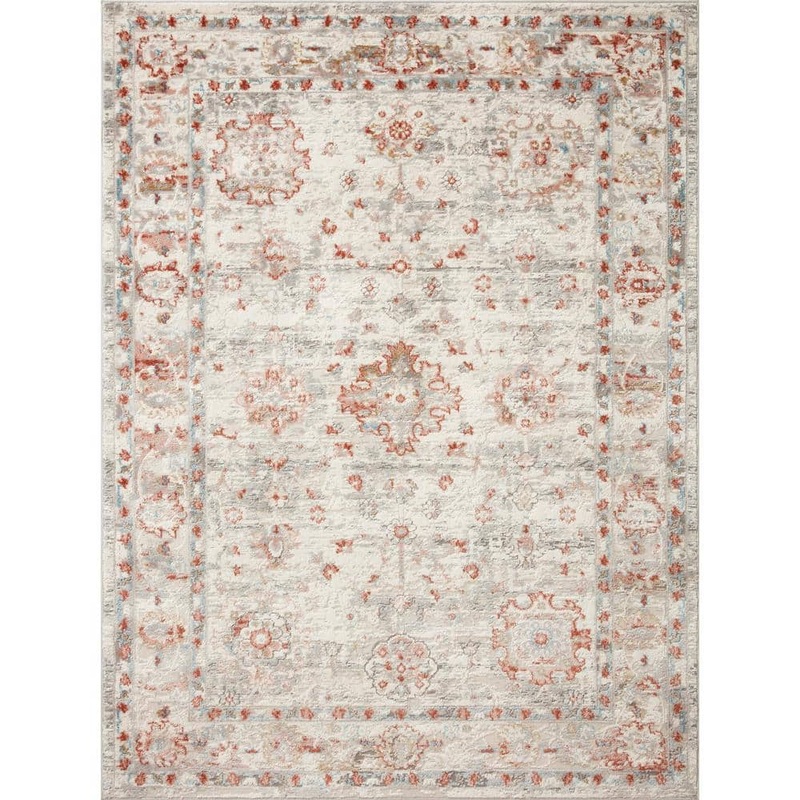 Loloi Estelle Ivory/Rust 2 ft. x 3 ft. Oriental Area Rug ESTEEST-01IVRU2030