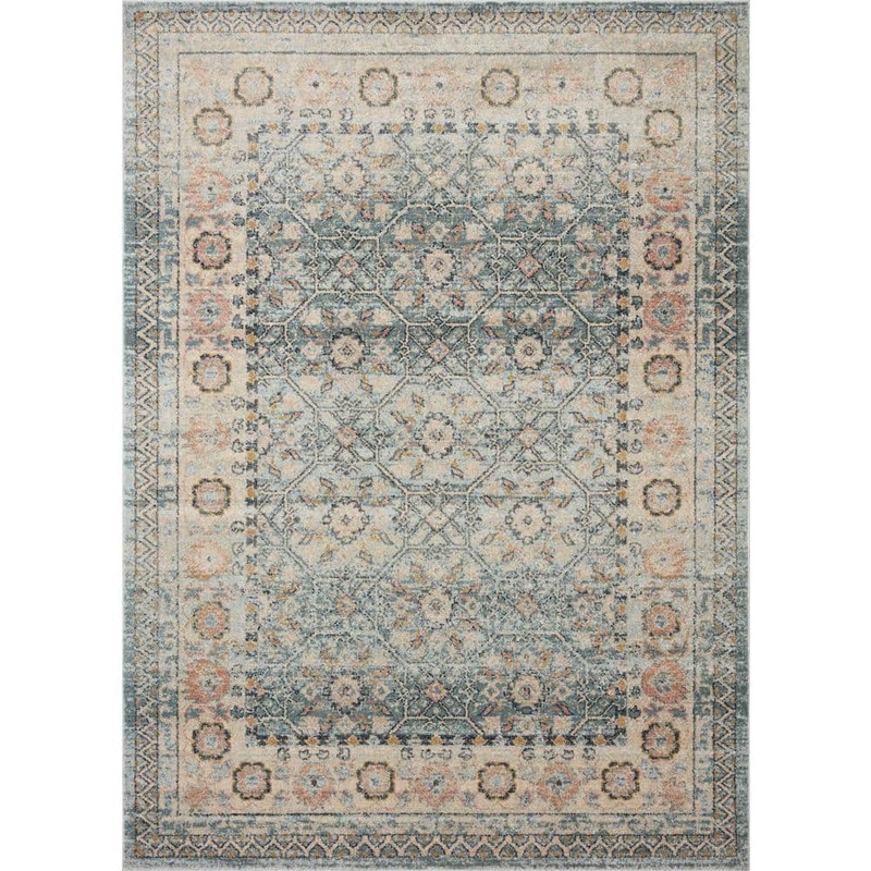 Loloi Jocelyn Sky/Multi 2 ft. 3 in. x 7 ft. 6 in. Transitional 100% Polypropylene Pile Runner Rug JOCEJOC-04SCML2376