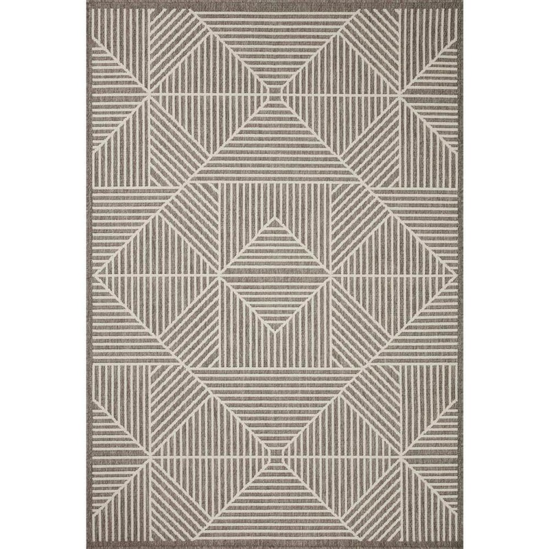 Loloi Loloi Rainier Taupe/Ivory 2 ft. 2 in. x 3 ft. 9 in. Indoor/Outdoor Area Rug RANERAI-03NAIV2239