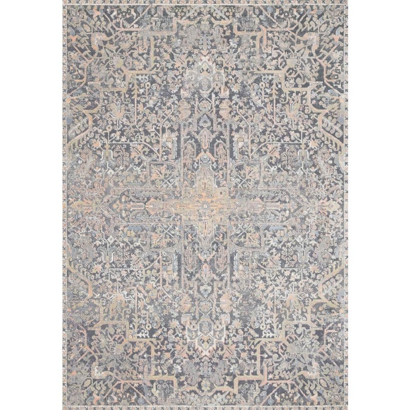 Loloi Lucia Charcoal/Multi 2 ft. 8 in. x 14 ft. Transitional Polypropylene/Polyester Pile Runner Rug LCIALUC-02CCML28E0