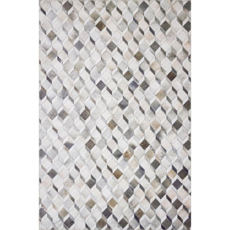 Loloi Maddox Grey/Mocha 2 ft. 3 in. x 3 ft. 9 in. Contemporary 100% Polyester Area Rug MADDMAD-02GYMC2339