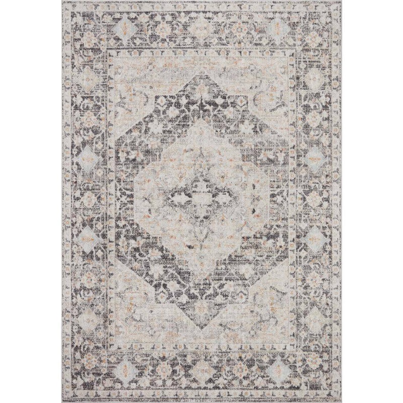 Loloi Monroe Charcoal/Multi 2 ft. 6 in. x 10 ft. Traditional Runner Area Rug MONRMON-01CCML26A0