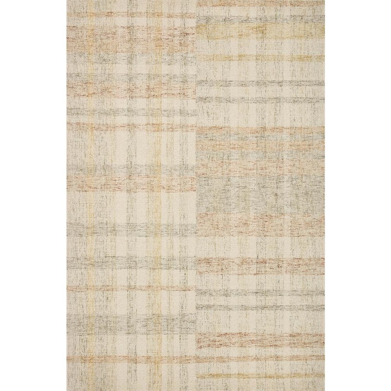 Loloi Natural/Multi 7 ft. 9 in. x 9 ft. 9 in. Modern Hand Tufted Wool Chris Loves Julia Chris Collection Area Rug CHRICHR-04NAML7999