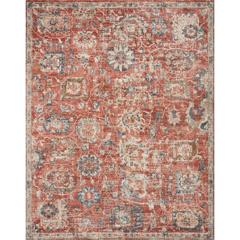 Loloi Saban Rust/Multi 2 ft. 7 in. x 8 ft. Runner Oriental 100% Polypropylene Pile Area Rug Runner Rug SABASAB-08RUML2780
