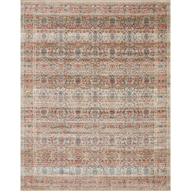 Loloi Saban Sand/Rust 9 ft. 4 in. x 13 ft. Bohemian Floral Area Rug SABASAB-05SARU94D0