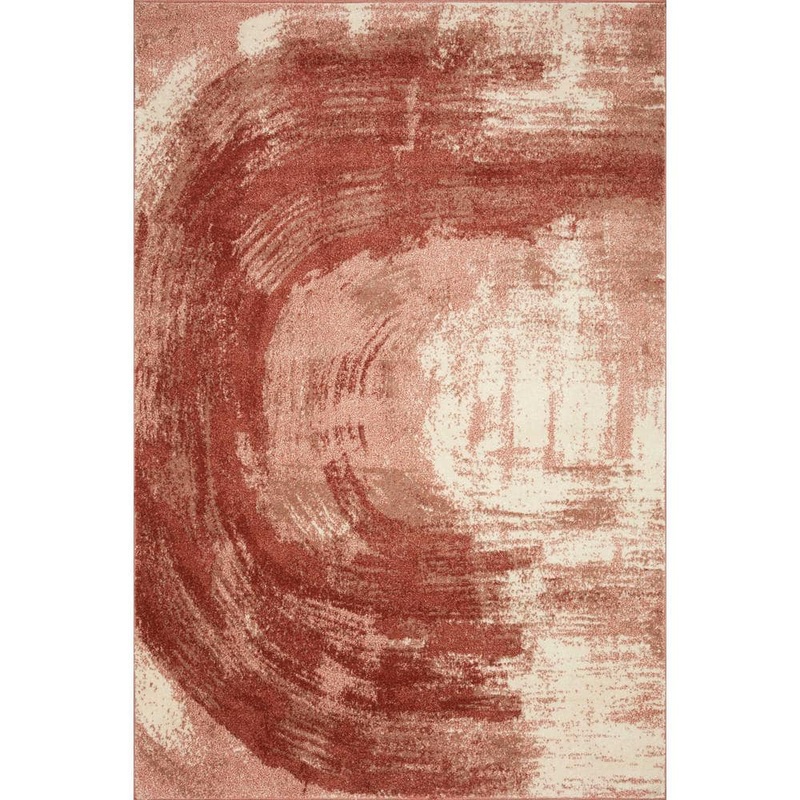Loloi Spirit Rose/Spice 5 ft. 3 in. x 7 ft. 6 in. Abstract Contemporary Area Rug SPRTSPI-03ROSQ5376