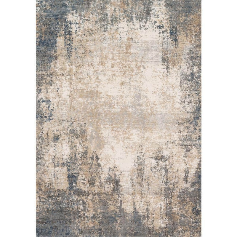 Loloi Teagan Ivory/Mist 9 ft. 9 in. x 13 ft. 6 in. Modern Abstract Area Rug TEAGTEA-08IVMI99D6