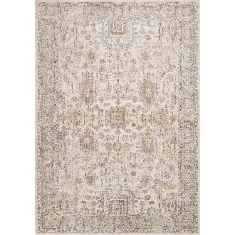 Loloi Teagan Ivory/Sand 6 ft. 7 in. x 9 ft. 2 in. Traditional Area Rug TEAGTEA-03IVSA6792
