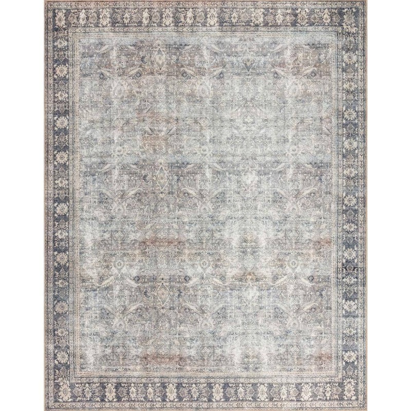 Loloi Wynter Grey/Charcoal 3 ft. 6 in. x 5 ft. 6 in. Oriental Printed Area Rug WYNTWYN-07GYCC3656