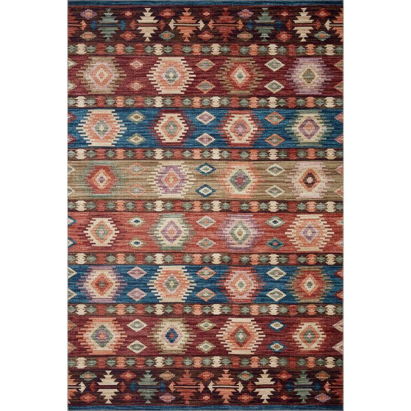 Loloi Zion Fiesta/Multi 2 ft. 6 in. x 7 ft. 6 in. Southwestern Tribal Printed Runner Rug ZIONZIO-06FDML2676