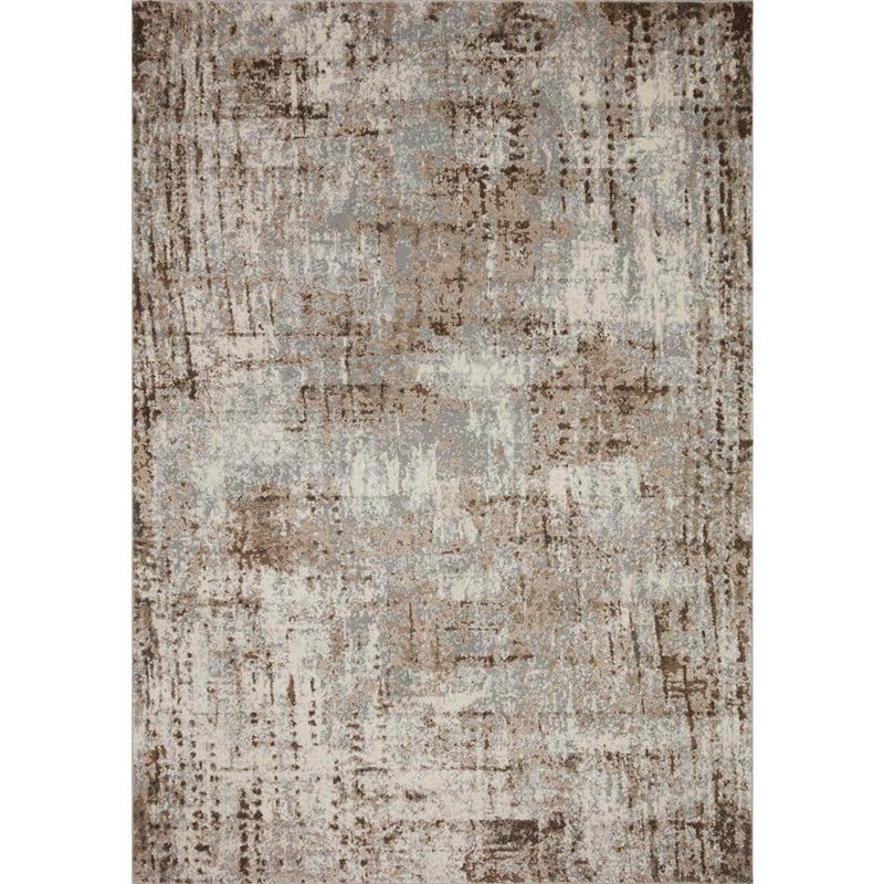 Loloi Austen Natural/Mocha 11 ft. 2 in. x 15 ft. Modern Abstract Area Rug AUSTAUS-01NAMCB2F0
