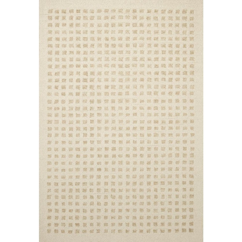 Loloi Chris Loves Julia Polly Ivory/Natural 2 ft. 6 in. x 9 ft. 9 in. Hand-Tufted Modern Runner Area Rug POLLPOL-01IVNA2699