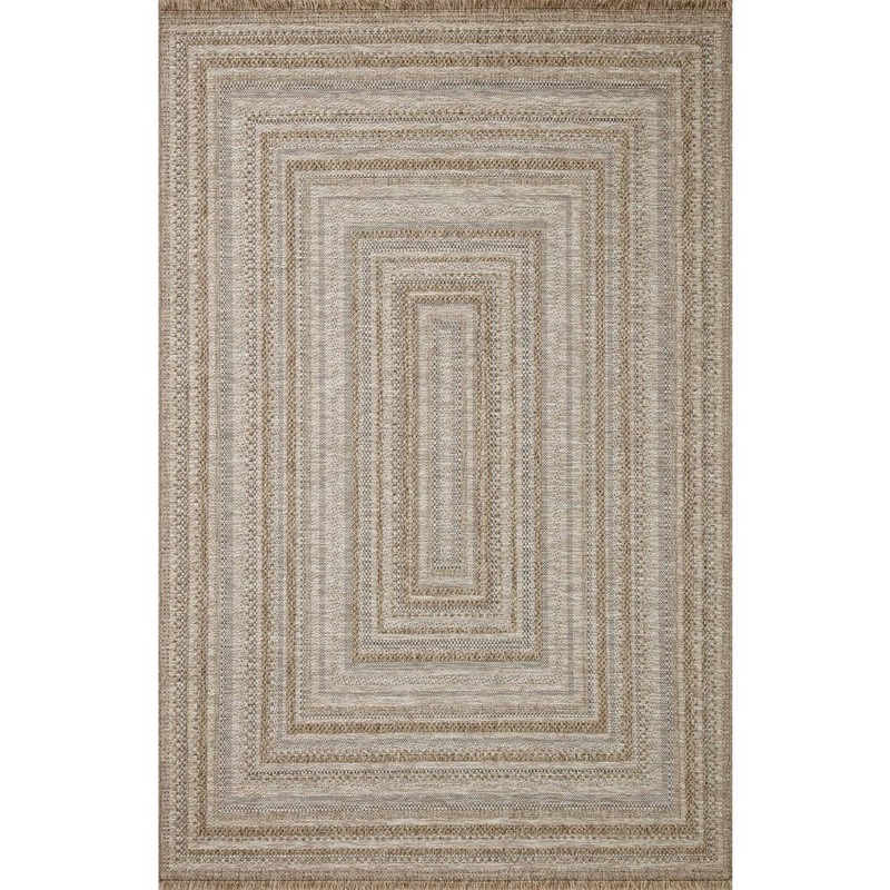 Loloi Dawn Natural/Grey 7 ft.-8 in. x 10 ft. Indoor/Outdoor Area Rug DAWNDAW-01NA0078A0