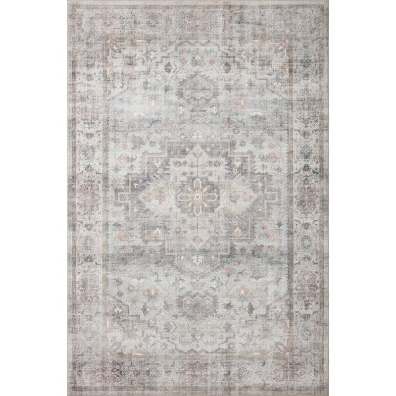 Loloi Heidi Dove/Blush 2 ft. 3 in. x 3 ft. 9 in. Bohemian Printed Area Rug HEIDHEI-02DVBH2339
