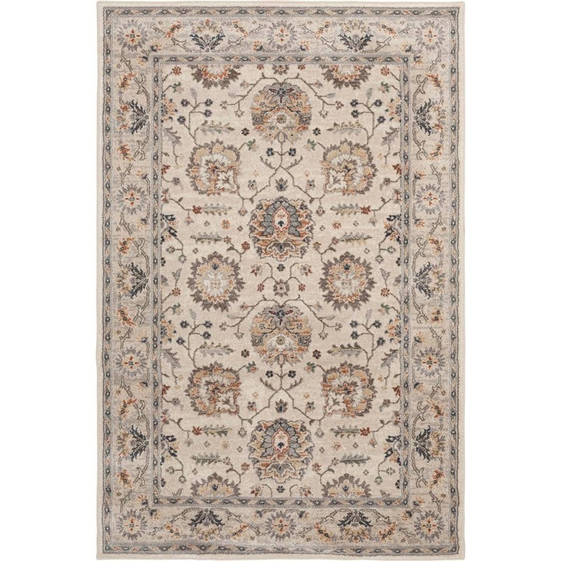 LOOMAKNOTI Berwyn Beige/Multi 9 ft. 10 in. x 12 ft. 10 in. Traditional Polypropylene Area Rug 7207ALB13.150