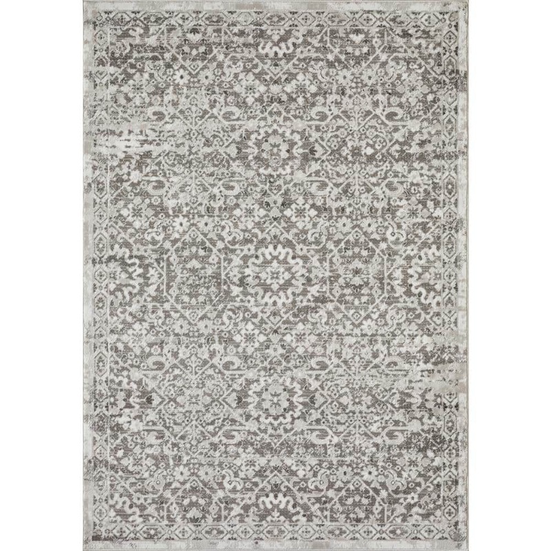 LOOMAKNOTI Rhane Alreka Cream 9 ft. 10 in. x 12 ft. 10 in. Oriental Polypropylene Area Rug ER022.04.85