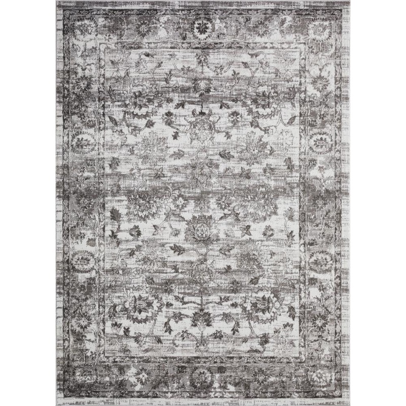LOOMAKNOTI Rhane Vandian Cream 9 ft. 10 in. x 12 ft. 10 in. Oriental Polypropylene Area Rug ER005.04.85