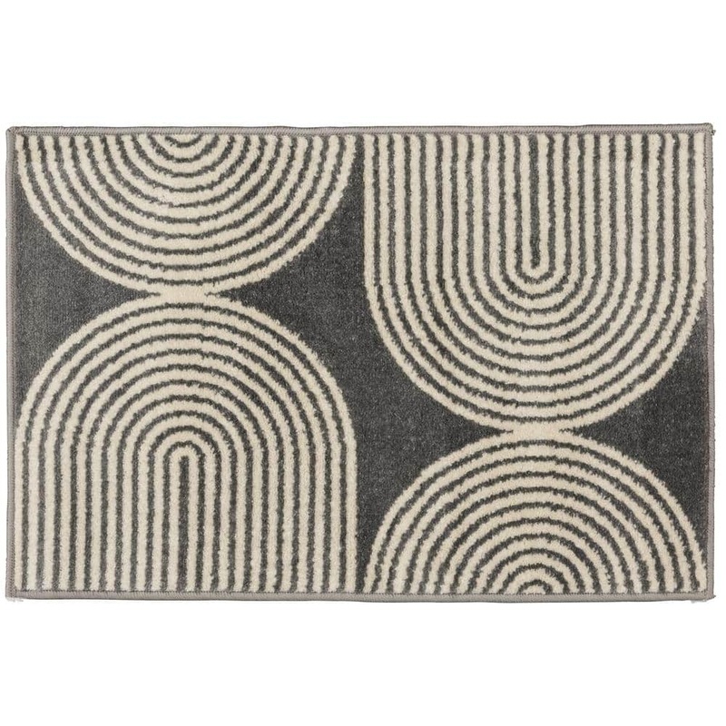 LOOMAKNOTI Tecopa Milburm Gray 2 ft. x 3 ft. Geometric Polypropylene Indoor/Outdoor Area Rug ETR05GRW08.084