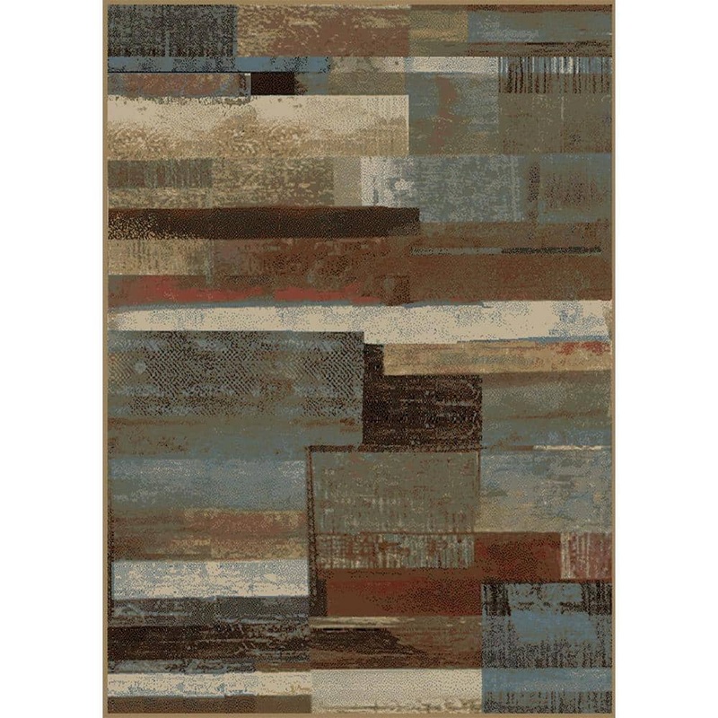Mayberry Rug Hearthside Scenic Vision Multi-Colored 5 ft. x 8 ft. Lodge Area Rug HS7731 5X8