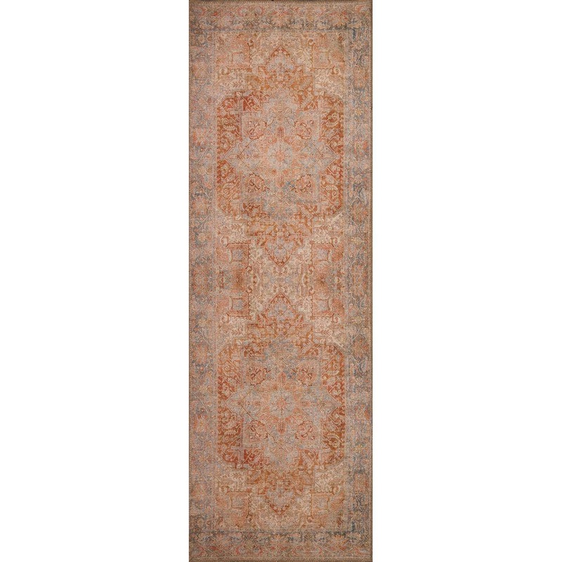 MILLERTON HOME Cayetana Rust 2 ft. x 8 ft. Transitional Moroccan Machine Washable Runner Rug MIL480126X76RU