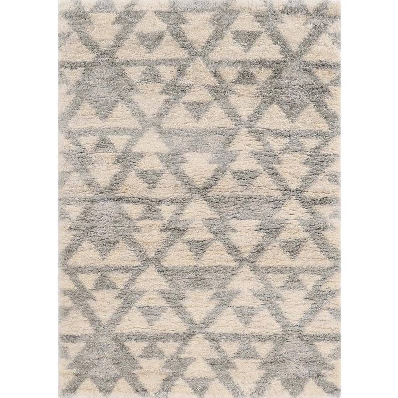 MILLERTON HOME Rune Ivory/Light Gray 5 ft. x 8 ft. Geometric Cabin Lodge Area Rug MIL670153X77
