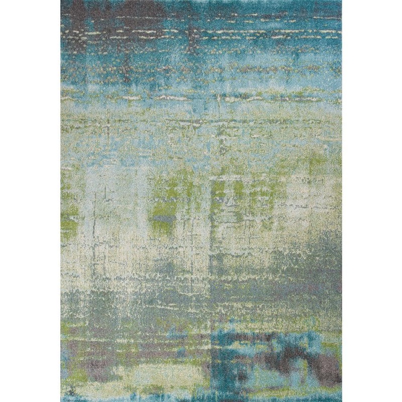MILLERTON HOME Stella Blue/Green 5 ft. x 8 ft. Area Rug MIL620653X77