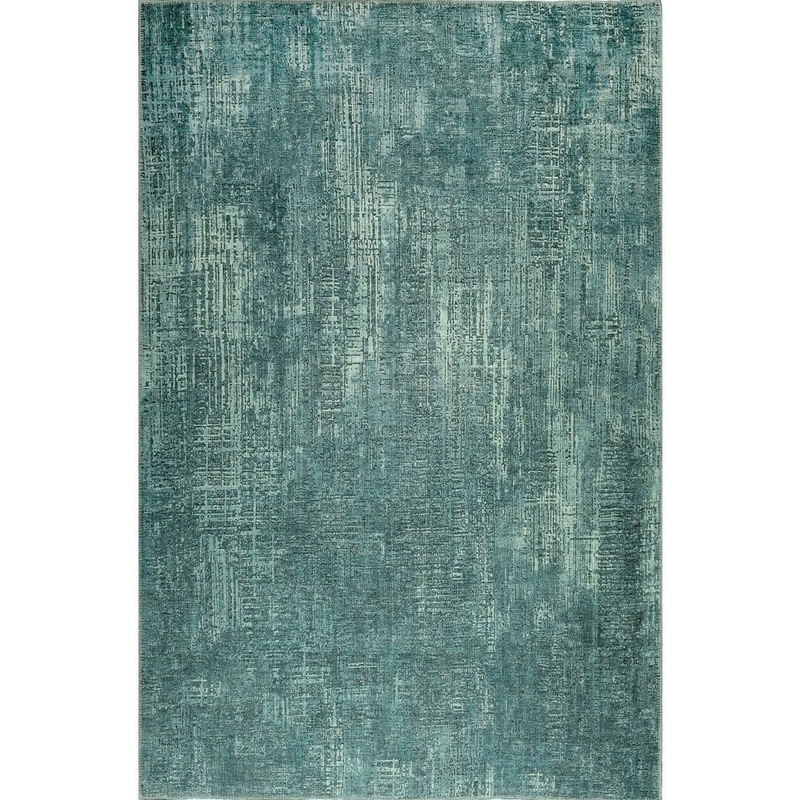 MILLERTON HOME Cayetana Teal 10 ft. x 14 ft. Distressed Transitional Machine Washable Area Rug MIL480910X14