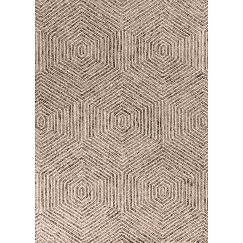 MILLERTON HOME Honeycomb Ivory 9 ft. x 12 ft. Area Rug MIL16079X12