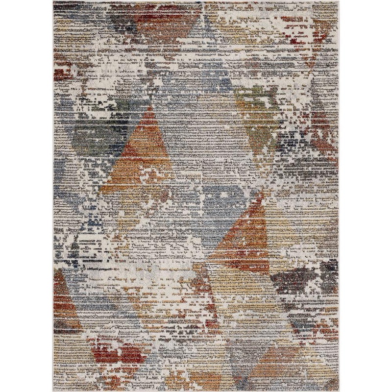 Mohawk Home Anderson Multi 7 ft. 10 in. x 10 ft. Modern Contemporary Abstract Striped Area Rug 909185