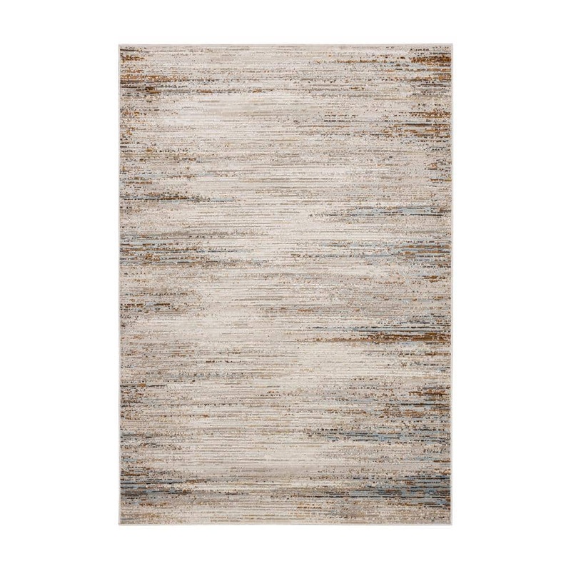 Mohawk Home Clinton Blue 5 ft. 3 in. x 8 ft.Modern Contemporary Abstract Striped Area Rug 906214