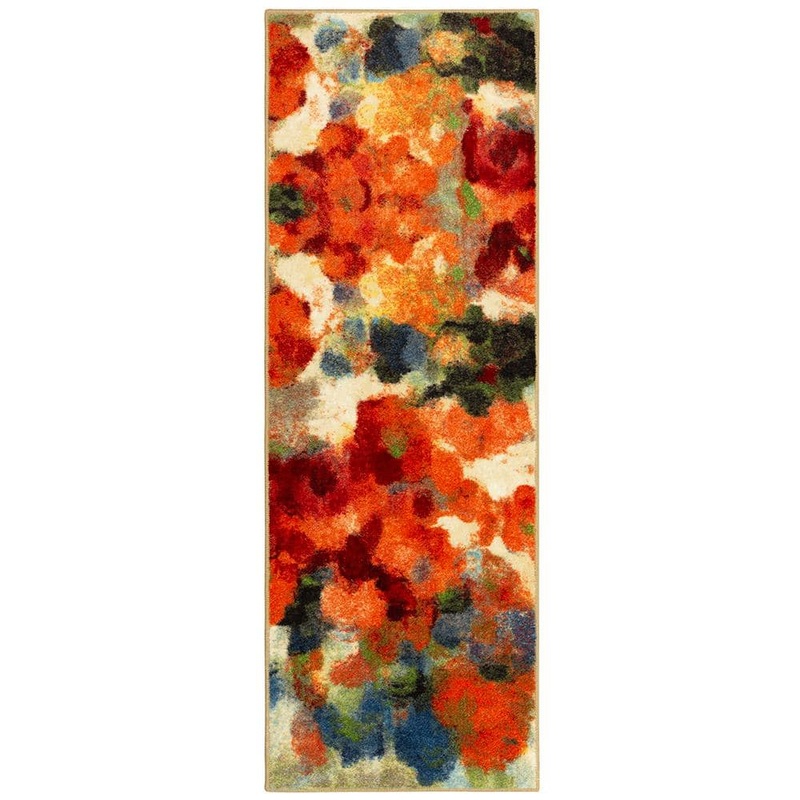 Mohawk Home Colorful Garden 2 ft. x 5 ft. Machine Washable Floral Contemporary Runner Rug 681975