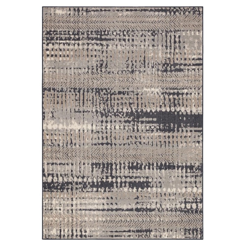 Mohawk Home Gaillard Grey 3 ft. x 5 ft. Modern Contemporary Abstract Striped Area Rug 918729