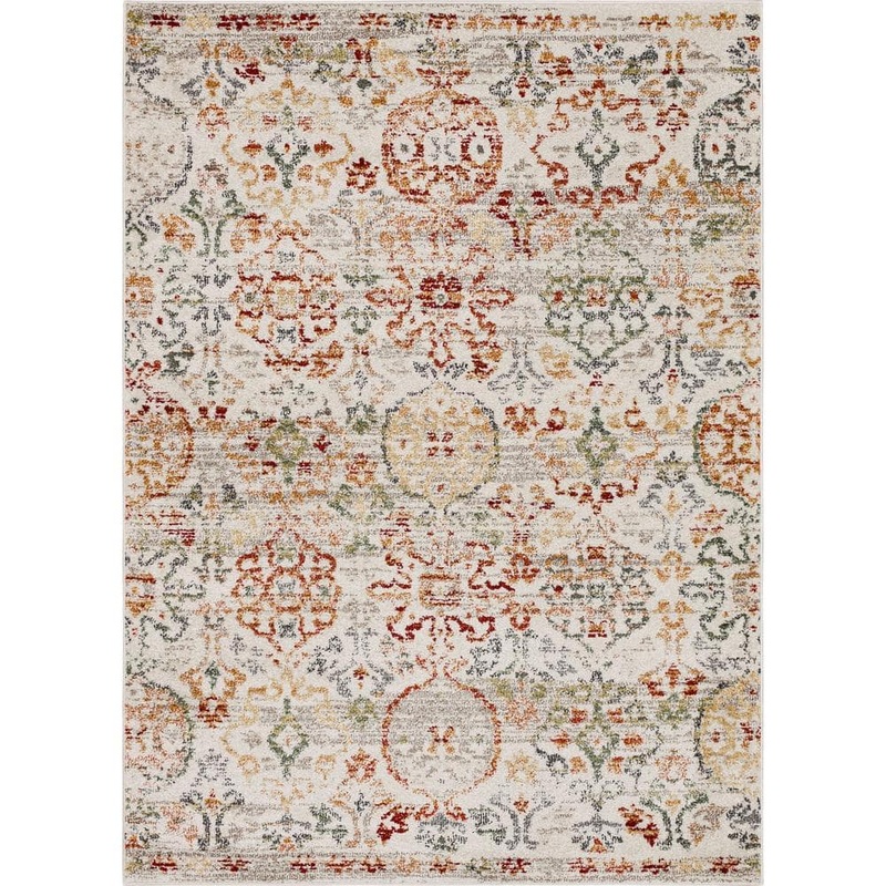 Mohawk Home Hancock Red 6 ft. x 9 ft. Traditional Ornamental Suzani Area Rug 909574