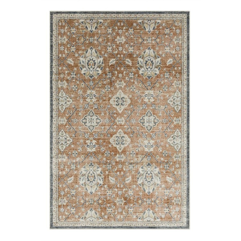 Mohawk Home Iphigenia Dark Orange 7 ft. 10 in. x 10 ft. Area Rug 828561
