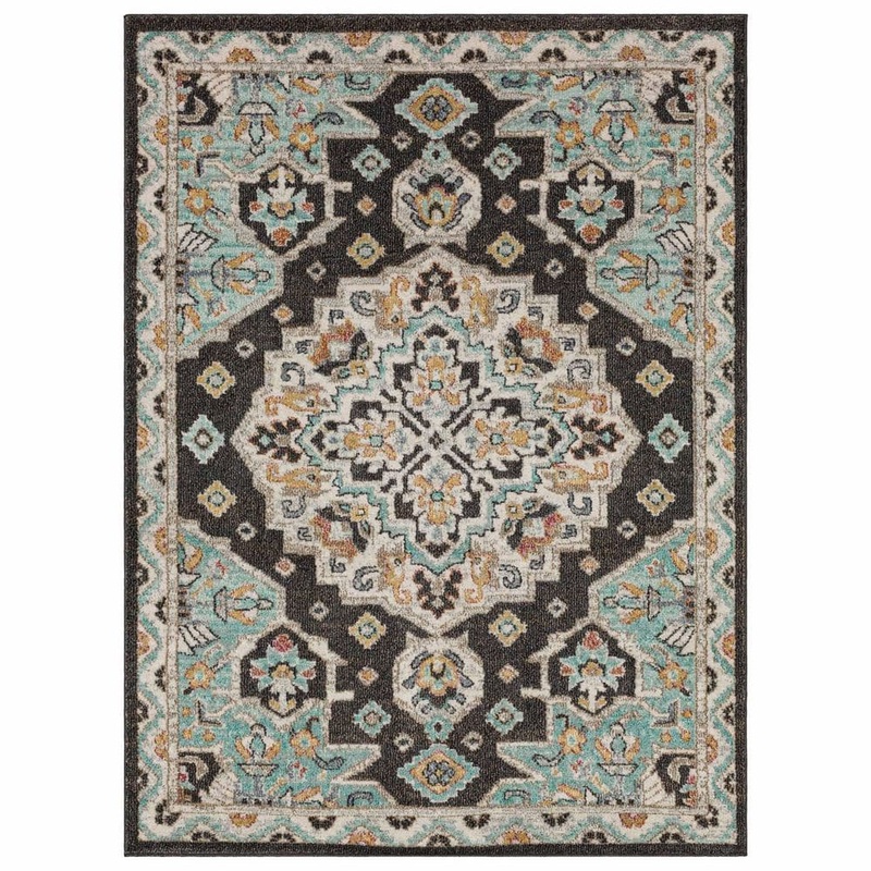 Mohawk Home Laughton Black 7 ft. 10 in. x 10 ft. Area Rug 848347