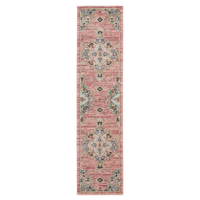 Mohawk Home Laughton Pink 1 ft. 11 in. x 10 ft. Runner Rug 848132