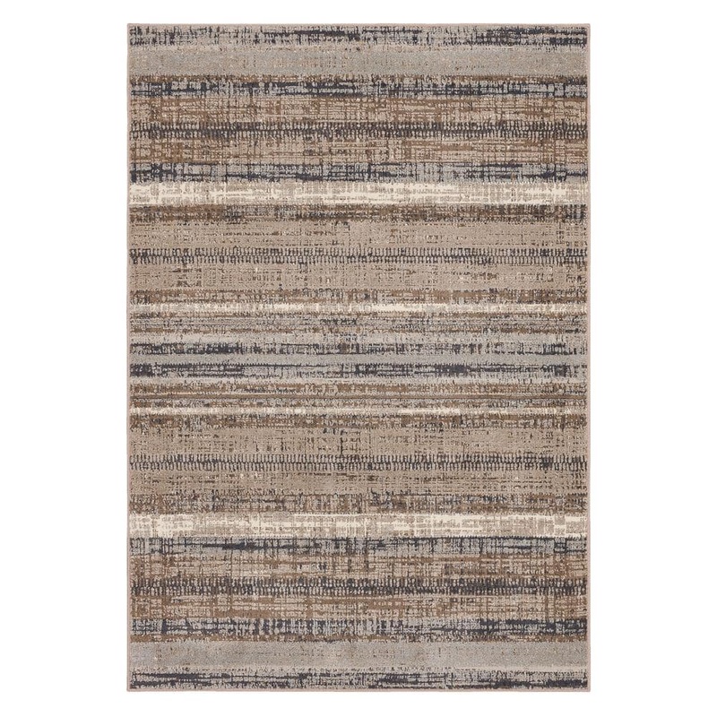 Mohawk Home Payette Brown 3 ft. x 5 ft. Transitional Striped Linear Area Rug 918842