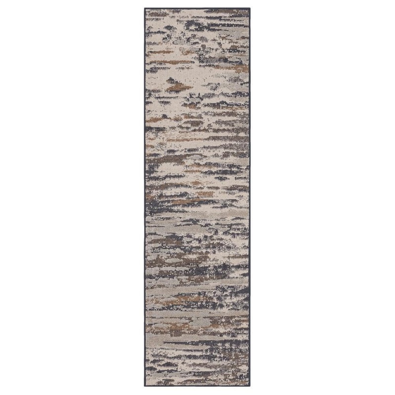 Mohawk Home Talcott Storm 2 ft. 1 in. x 7 ft. 6 in. Modern Contemporary Abstract Painterly Runner Rug 919313