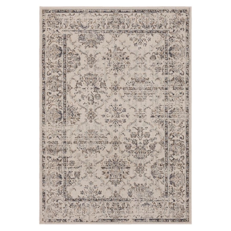 Mohawk Home Viola Tan 5 ft. 3 in. x 7 ft. 6 in. Traditional Ornamental Khotan Area Rug 919153