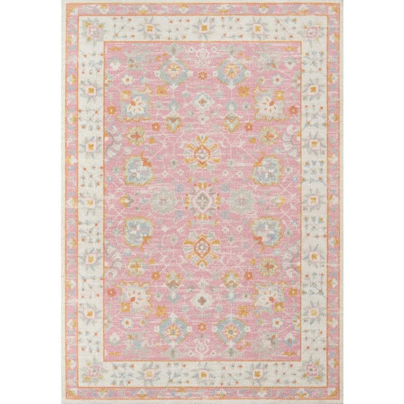 Momeni Anatolia Pink 2 ft. x 3 ft. Machine Made Oriental Blended Yarn Rectangle Area Rug ANATOANA-8PNK2030