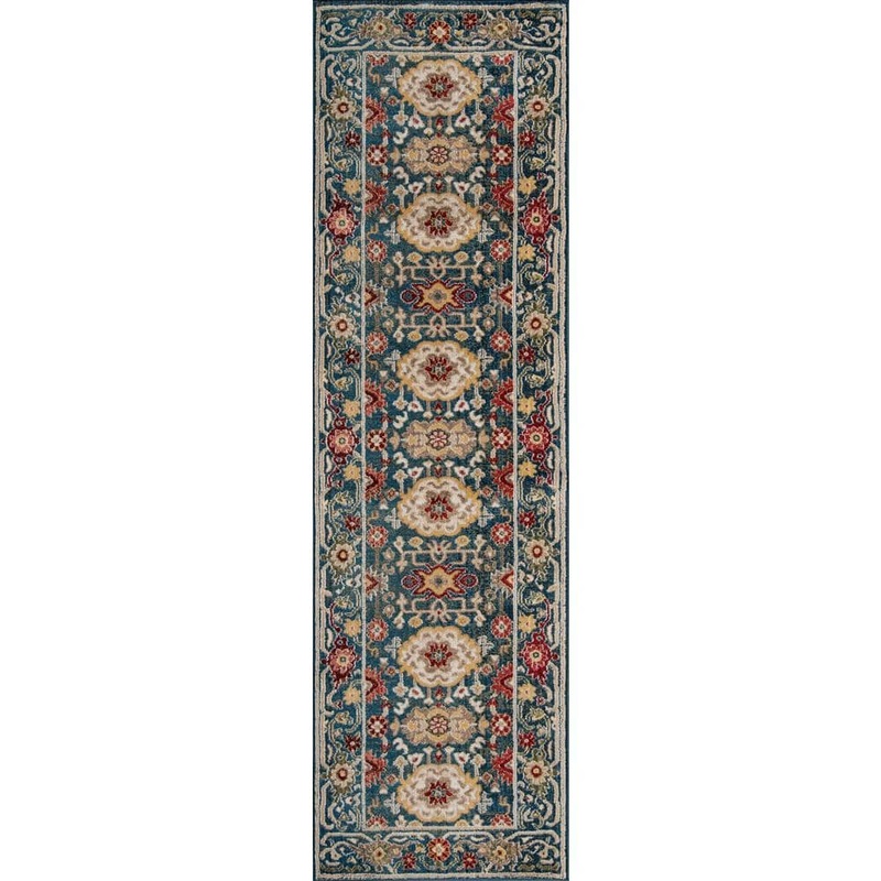 Momeni Lenox Blue 2 ft. 3 in. X 8 ft. Indoor Runner Rug LENOXLE-03BLU2380