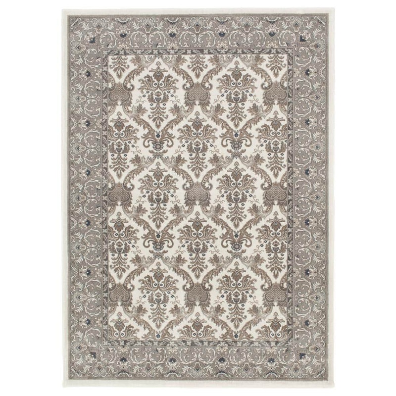 Natco Kurdamir Elegante Oyster 5 ft. x 8 ft. Traditional Polypropylene Area Rug 2847OY58H.200